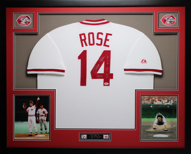 Pete Rose PSA/DNA Autographed Cincinatti Reds Majestic Baseball