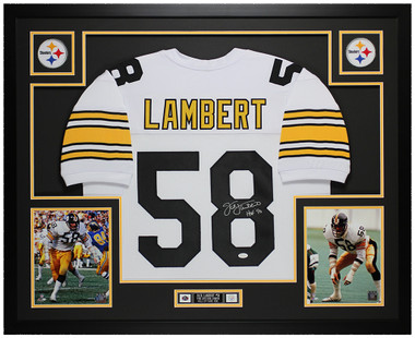 Framed Pittsburgh Steelers Jack Lambert Autographed Inscribed Jersey J –  MVP Authentics