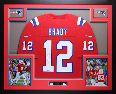 Tom Brady Autographed Nike Patriots Jersey Framed TRISTAR