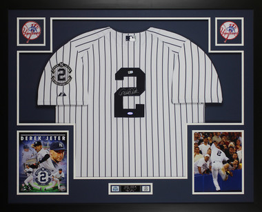 Framed Don Mattingly New York Yankees Autographed White Pinstripe