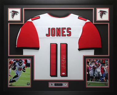 Julio Jones Autographed & Framed Red Falcons Jersey