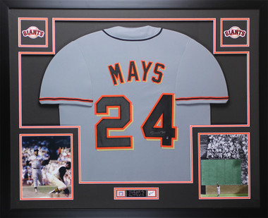 Willie Mays Framed Jersey Say Hey COA Autographed Signed San Francisco  Giants