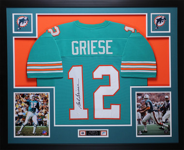 Bob Griese Miami Dolphins Signed Teal Custom Jersey