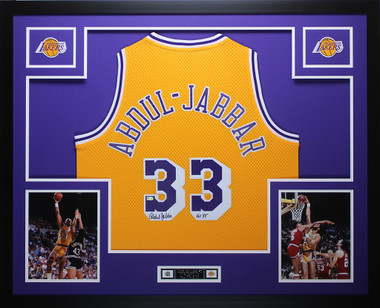 Mitchell & Ness Kareem Abdul-Jabbar Los Angeles Lakers Gold Metallic Jersey