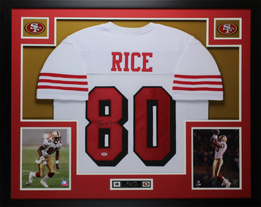 White Red Retro American Football Jersey 80# Jerry Rice Jersey