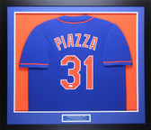 Mike Piazza Autographed and Framed New York Mets Jersey