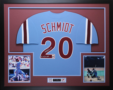 Mike Schmidt Autographed Framed Phillies Jersey