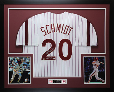 Framed Mike Schmidt Philadelphia Phillies Autographed White Nike