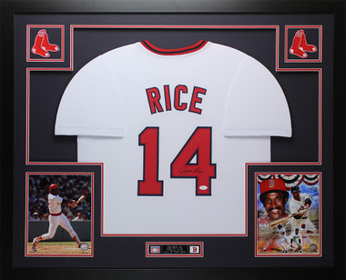 Jim Rice Gray Boston Red Sox Autographed Mitchell & Ness Authentic Jersey  with HOF 09 Inscription