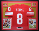 Steve Young Autographed and Framed San Francisco 49ers Jersey