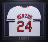 Whitey Herzog Autographed and Framed St. Louis Cardinals Jersey