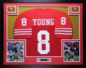 Steve Young Autographed and Framed San Francisco 49ers Jersey