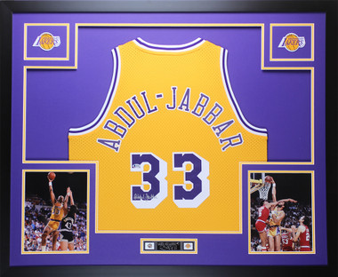 Kareem Abdul Jabbar Signed Los Angeles Lakers Jersey (Yellow