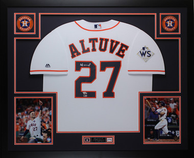 Jose Altuve Signed Houston Astros 35x43 Framed Jersey (JSA