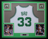 Larry Bird Autographed and Framed Boston Celtics Jersey