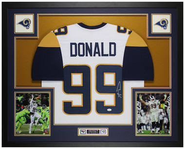 Aaron Donald Los Angeles Rams Signed Throwback Jersey JSA