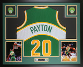 Gary Payton Autographed and Framed Seattle Super Sonics Jersey