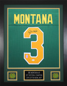 Joe Montana Autographed and Framed Notre Dame Fighting Irish Jersey