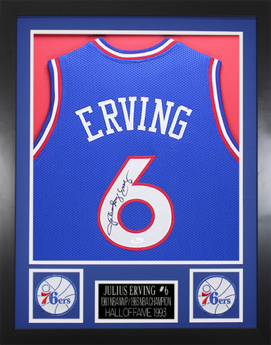 JULIUS ERVING AUTOGRAPHED PHILADELPHIA 76ERS JERSEY SIXERS DR J BECKETT