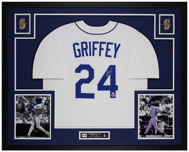 Ken Griffey Jr. Autographed and Framed Teal Mariners Jersey