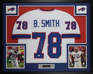 Bruce Smith Autographed Custom White Football Jersey Beckett – Golden  Autographs