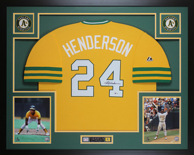 Rickey Henderson Autographed Signed Framed Oakland A's -  Norway