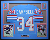 Earl Campbell Autographed and Framed Houston Oilers Jersey