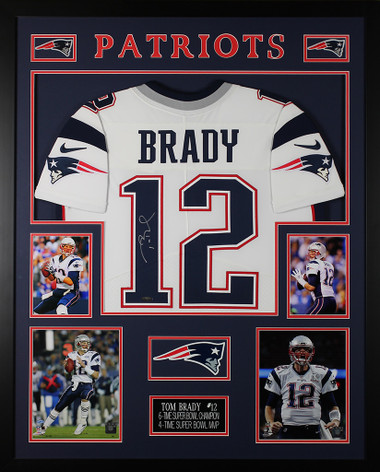 Tom Brady Autographed Nike Patriots Jersey Framed TRISTAR