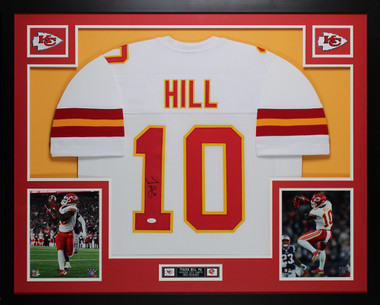 Tyreek Hill Autographed Custom Football Jersey Yellow (JSA)