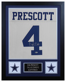 Dak Prescott Autographed and Framed Dallas Cowboys Jersey