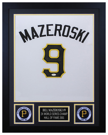 Bill Mazeroski Autographed and Framed Pittsburgh Pirates Jersey