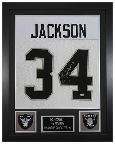 Framed Bo Jackson Football Jersey! Autographed! – Columbia Frame Shop