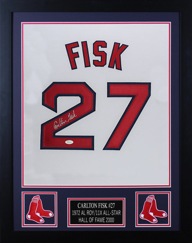 Carlton Fisk Autographed Boston Custom White Baseball Jersey - JSA COA