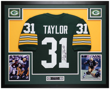 Jim Taylor Green Bay Packers Signed Autographed White Custom Jersey