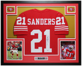 Deion Sanders Autographed and Framed San Francisco 49ers Jersey