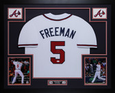 Freddie Freeman Autographed and Framed Atlanta Braves Jersey