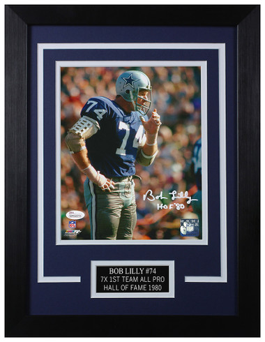 Autographed BOB LILLY 8x10 Dallas Cowboys Photo