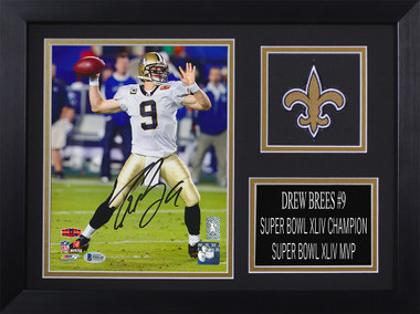 Drew Brees Autographed Signed New Orleans Saints Deluxe Framed