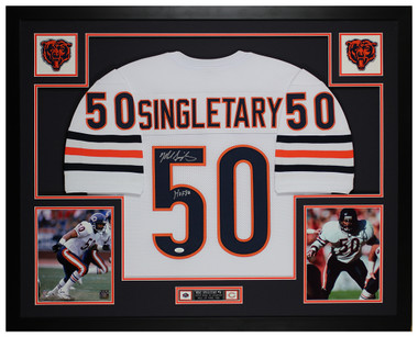 Mike Ditka Signed Chicago Bears 35x43 Custom Framed Jersey (JSA COA)  –  Super Sports Center