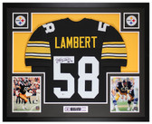 Jack Lambert Autographed and Framed Pittsburgh Steelers Jersey