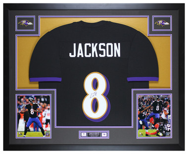 Lamar Jackson Signed Framed Custom Black Pro Style Football Jersey JSA  Hologram at 's Sports Collectibles Store