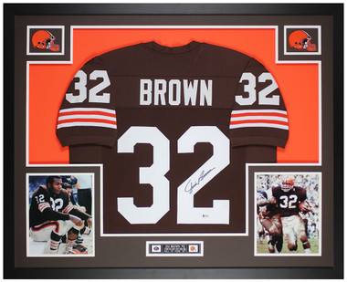 Jim Brown Cleveland Browns Autographed Mitchell & Ness Football