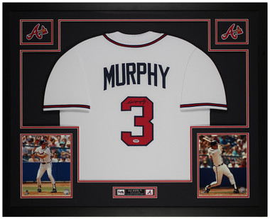 Dale Murphy Autographed & Framed Blue Atlanta Jersey Auto JSA COA