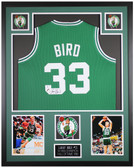 Larry Bird Autographed and Framed Boston Celtics Jersey