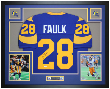 Jerseyrama Unsigned Marshall Faulk Jersey #28 St. Louis Custom Stitched Blue Football New No Brands/Logos Sizes S-3xl, Size: Large