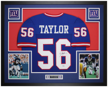 Lawrence Taylor Autographed Light Blue College Style Jersey- Beckett W Black