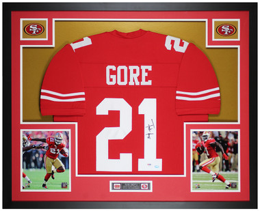 Frank Gore Framed Signed Jersey Beckett Autographed San Francisco 49er