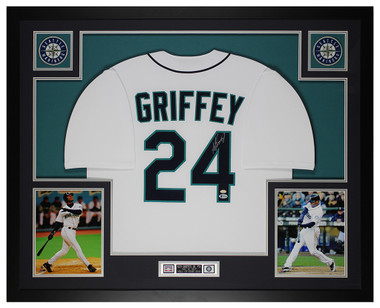 Ken Griffey Jr. Autographed and Framed Teal Mariners Jersey