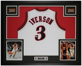 Allen Iverson Autographed and Framed Philadelphia 76ers Jersey