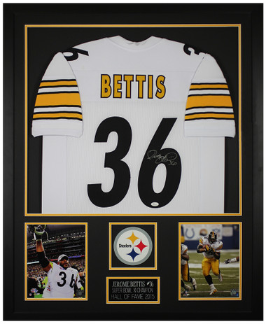 Leveon Bell Autographed & Framed White Pittsburgh Steelers Jersey Auto JSA COA